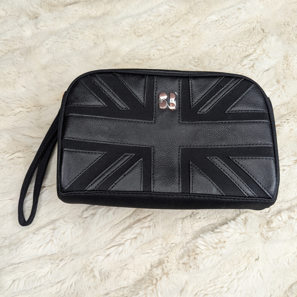 SWEATY BETTY Black Union Jack Wristlet